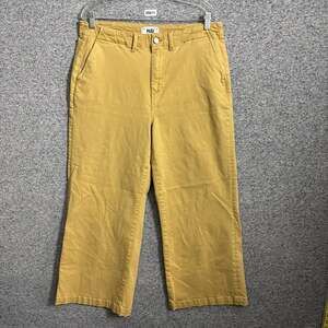 Paige Women's 32 Vintage Golden Glow Carly High Rise Wide Leg Stretch Jeans